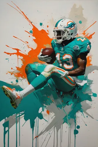 dolphin background,running back,teal digital background,hue,sprint football,teal and orange,american football cleat,the dolphin,nada3,dolphin rider,cobb,football player,dolphins,barnett,jordan fields,oil on canvas,fitz,fins,nfl,quarterback,Conceptual Art,Fantasy,Fantasy 10