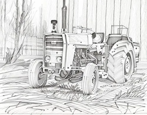 tractor,farm tractor,old tractor,agricultural machine,deutz,vintage drawing,agricultural machinery,straw cart,tractor pulling,illustration of a car,farmer,logging truck,threshing,sprayer,farmer in the woods,steyr 220,combine harvester,agricultural,aggriculture,straw carts,Design Sketch,Design Sketch,Hand-drawn Line Art