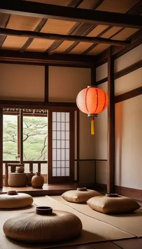 japanese-style room,ryokan,japanese paper lanterns,tatami,ryokans,dojo,chanoyu,teahouse,japanese lamp,japanese lantern,tea ceremony,japanese garden ornament,teahouses,japanese zen garden,zendo,zen garden,zen stones,japanese style,zazen,kyoto,Art,Classical Oil Painting,Classical Oil Painting 08