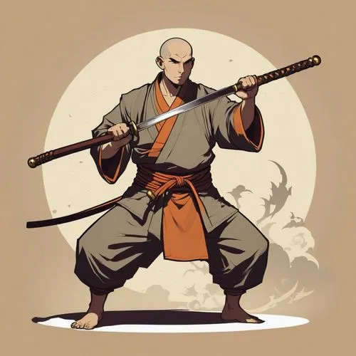 shaolin kung fu,monk,kenjutsu,sōjutsu,buddhist monk,sanshou,samurai fighter,daitō-ryū aiki-jūjutsu,xing yi quan,samurai,japanese martial arts,eskrima,iaijutsu,martial arts uniform,sensei,monks,shorinji kempo,wushu,aikido,haidong gumdo,Illustration,Children,Children 04