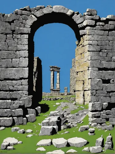 ruins,castle ruins,roman temple,the ruins of the,ancient buildings,roman ruins,mausoleum ruins,ancient roman architecture,ruin,ruined castle,constantine arch,the ruins of the palace,virtual landscape,part of the ruins,wukoki puebloan ruin,3d rendering,triumphal arch,greek temple,archway,3d render,Illustration,Paper based,Paper Based 21