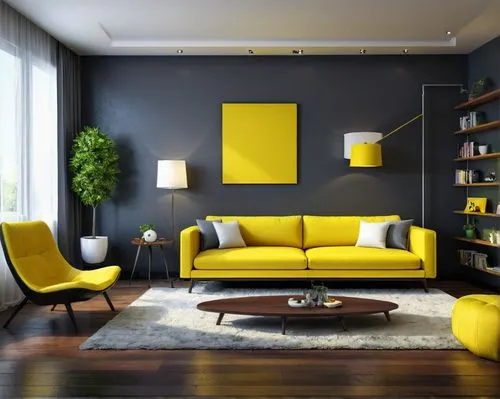 modern decor,yellow wall,contemporary decor,apartment lounge,livingroom,living room,interior decoration,interior design,sofa set,modern living room,sitting room,search interior solutions,interior decor,yellow wallpaper,yellow and black,interior modern design,modern room,home interior,shared apartment,furniture,Conceptual Art,Fantasy,Fantasy 03