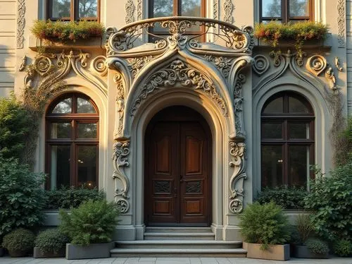 front door,würzburg residence,entranceway,villa balbianello,driehaus,art nouveau frame,garden door,jugendstil,biedermeier,ornate,portal,main door,entryway,doorway,house entrance,palazzos,dürer house,house front,loggia,front gate,Photography,General,Realistic