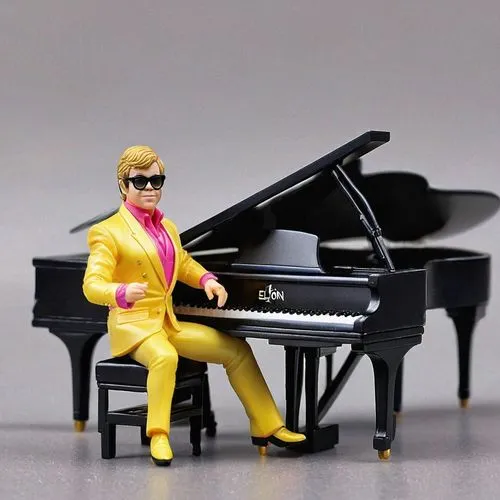 elton,piano player,pianist,disklavier,play piano,leg and arm on the piano,Unique,3D,Garage Kits