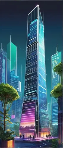 cybercity,cyberport,cybertown,megapolis,futuristic architecture,megacorporations,megacorporation,skyscraper,skyscrapers,futuristic landscape,supertall,the skyscraper,ctbuh,lexcorp,guangzhou,astana,songdo,arcology,skyscraper town,vdara,Unique,Design,Sticker