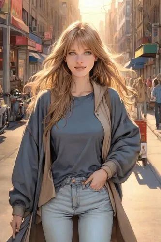 denim,jeans background,woman walking,denim jeans,digital compositing,denim background,on the street,sprint woman,jeans,fashion street,pedestrian,high jeans,commercial,girl walking away,a pedestrian,advertising clothes,blonde woman,shopping icon,plus-size model,walking,Digital Art,Comic