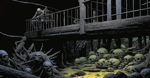 corben,wrightson,mignola,bisley,kirkman,sinnott,cirith,brubaker,ploog,dreadstar,stargrave,bolland,woodring,rossmo,mazzitelli,deodato,sematary,undermountain,underdark,deadman ranch,Conceptual Art,Daily,Daily 09