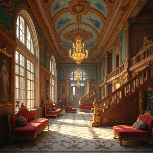 ornate room,royal interior,victorian room,hallway,catherine's palace,ballroom,entrance hall,harlaxton,danish room,europe palace,reading room,palaces,dandelion hall,parlor,highclere castle,enfilade,corridor,versailles,ritzau,mikhailovsky,Photography,General,Realistic