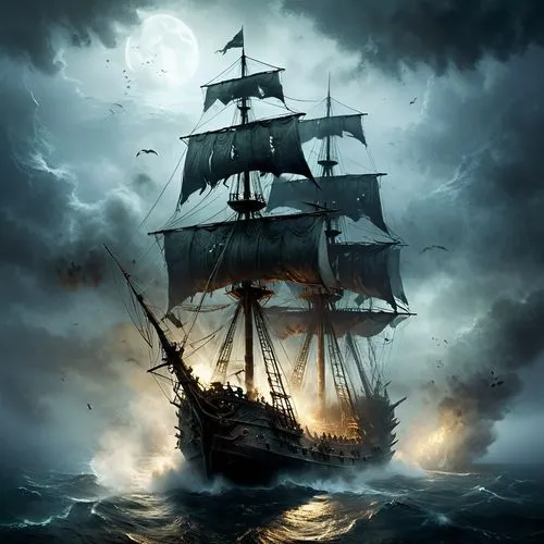 ghost ship,galleon,sea sailing ship,maelstrom,pirate ship,sail ship,sailing ship,caravel,whaleship,piracies,sea storm,privateering,sailing ships,assails,avast,tallship,barquentine,merchantman,piratical,gangplank,Conceptual Art,Fantasy,Fantasy 11