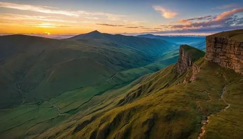 A vast, empty landscape bathed in the golden light of dusk. A lone figure stands at the edge of a cliff, gazing out at the endless horizon.

Additional details:

The landscape is vast and open, with r