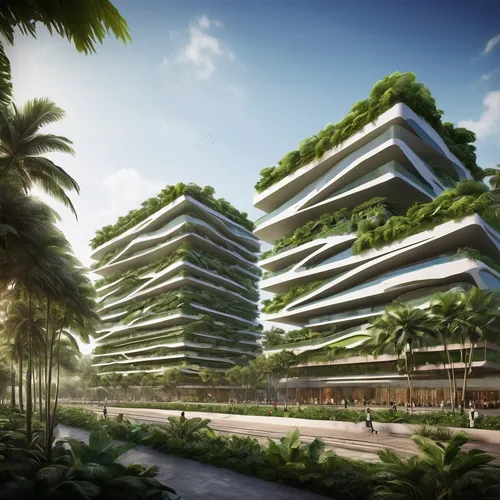 Tropical International Investment Square | UNStudio | Archello | Urban design plan, Tropics architecture, Realistic Facade architecture, minimalist rectangular
Skyline with green gardens,futuristic ar