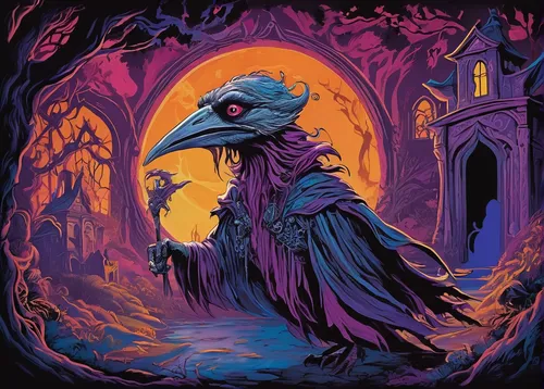 Create a chilling atmosphere as the skeksis lurk in the shadows of a haunted mansion.,raven bird,ravens,king of the ravens,raven,corvus,corvidae,murder of crows,crows bird,raven sculpture,calling rave