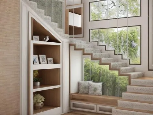 bookcases,wooden stair railing,walk-in closet,wooden stairs,bookcase,outside staircase,shelving,bookshelves,staircases,stairwells,wooden windows,banisters,plantation shutters,wooden ladder,staircase,spiral stairs,winding staircase,window frames,stairwell,interior modern design,Common,Common,Natural