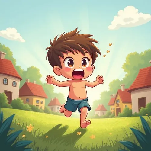 kids illustration,cute cartoon image,children's background,game illustration,villager,cute cartoon character