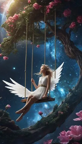 fantasy picture,fairies aloft,angel playing the harp,icarus,faerie,anjo,faery,fallen angel,fae,ostara,angel,dreamscapes,little girl fairy,kupala,fairy,dreamtime,rosa 'the fairy,angelman,angel wing,fantasy art,Conceptual Art,Fantasy,Fantasy 11