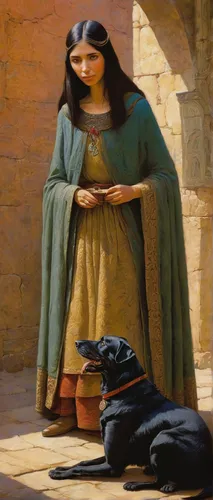 girl with dog,woman at the well,woman praying,praying woman,girl praying,girl with cloth,woman holding pie,girl with bread-and-butter,woman playing,woman drinking coffee,the good shepherd,black shepherd,oil painting,girl in cloth,argan,afghan hound,woman sitting,seven sorrows,biblical narrative characters,woman eating apple,Illustration,Abstract Fantasy,Abstract Fantasy 09