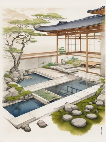 japanese zen garden,zen garden,japanese garden ornament,ryokan,japanese garden,ryokans,chanoyu,sketchup,teahouse,japanese-style room,roof landscape,landscape designers sydney,landscape design sydney,onsen,japanese art,hotspring,teahouses,japan garden,koi pond,landscaped,Unique,Design,Blueprint