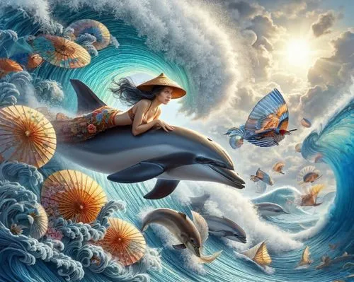 dolphin rider,god of the sea,sea-life,sea swallow,sea fantasy,birds of the sea,under sea,under the sea,sea animal,sea god,ocean paradise,fantasy picture,the wind from the sea,sea creatures,the sea maid,fantasy art,mermaid background,exploration of the sea,fantasia,seafaring