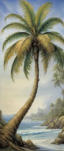 Transport your audience to a tropical beach with an airbrushed palm tree.,coconut palm tree,coconut tree,palm pasture,beach landscape,coconut palm,coastal landscape,an island far away landscape,palm t