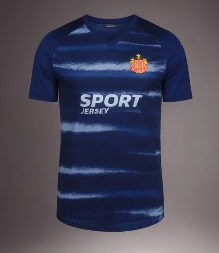 t shirt jersey navy blue color,a blue t - shirt with a red and white stripe is shown,espanyol,deportiva,stabaek,jagiellonia,sportwear,sportiv,Photography,General,Realistic