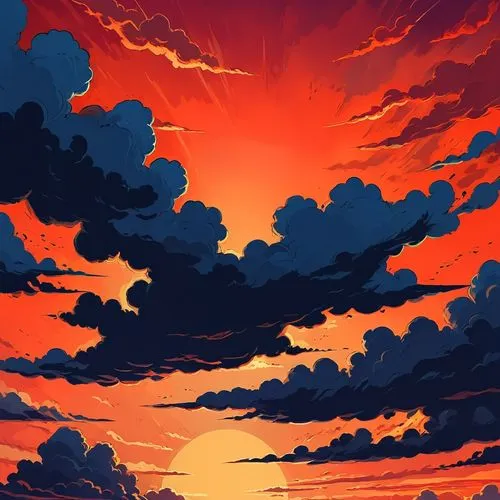 epic sky,beautiful wallpaper,garrison,sky,dusk background,free background,Illustration,American Style,American Style 08