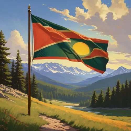 Design a flag that reflects the natural beauty of the surrounding landscape,democratic republic of the congo,hd flag,rasta flag,montana,nan province,provinces,country flag,colonization,yukon territory