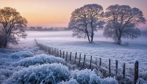 When freezing temperatures and fog combine the result is rime frost which, when coating vegetation and fences, makes for quite a spectacle.   To see more of my work, please visit www.robertcanis.com,h