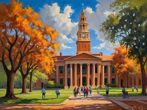 church painting,brenau,uva,vsu,samford,odu,gallaudet university,tarheel,umw,hpu,spelman,vcu,smu,usc,howard university,fall landscape,kleberg,bucknell,collegiate basilica,baylor,Conceptual Art,Oil color,Oil Color 22