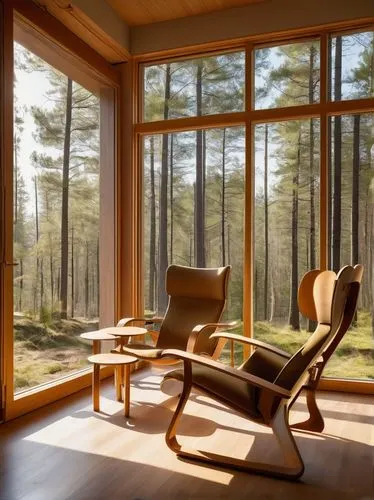 yaddo,sunroom,esherick,aalto,amanresorts,japanese-style room,wassaic,forest house,interlochen,bohlin,ekornes,mid century modern,wooden windows,snohetta,weyerhaeuser,kripalu,adirondack,daylighting,the cabin in the mountains,summer house,Illustration,American Style,American Style 11