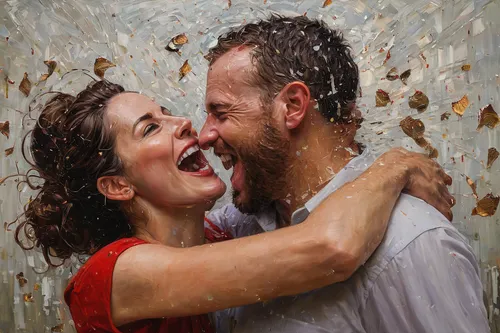 oil painting on canvas,romantic portrait,dancing couple,love in the mist,oil painting,young couple,as a couple,man and wife,two people,shower of sparks,man and woman,art painting,couple in love,vintage man and woman,rain shower,spark of shower,love couple,wedding couple,beautiful couple,in the rain,Conceptual Art,Oil color,Oil Color 05