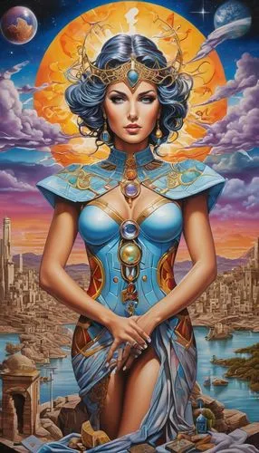 inanna,estess,priestess,nefertiti,kemet,zodiac sign gemini,cleopatra,khaldei,priestesses,zodiac sign libra,baoshun,asherah,fantasy woman,andromeda,aquarius,fantasy art,virgo,mother earth,mythography,afrofuturism,Conceptual Art,Graffiti Art,Graffiti Art 09