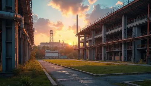 scampia,pripyat,industrial landscape,kurilsk,norilsk,sedensky,chernobyl,chemical plant,chernobyls,refinery,post-apocalyptic landscape,fabrik,cosmodrome,empty factory,industrial ruin,industrial area,urban landscape,vostochny,industrial plant,suburb,Photography,General,Realistic