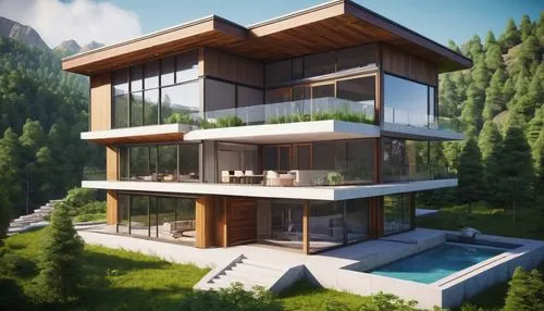 modern house,house in the mountains,house in mountains,3d rendering,modern architecture,luxury property,chalet,render,prefab,forest house,mid century house,dunes house,holiday villa,cubic house,penthouses,renders,luxury home,pool house,beautiful home,revit,Art,Artistic Painting,Artistic Painting 27