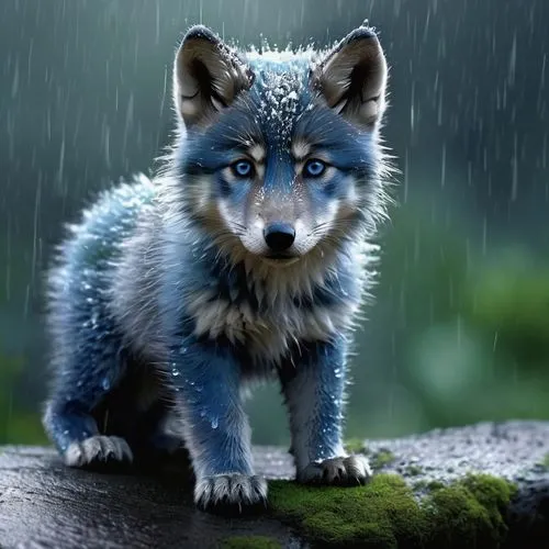 fox in the rain,jayfeather,south american gray fox,wolpaw,cute fox,atunyote,Photography,Black and white photography,Black and White Photography 07