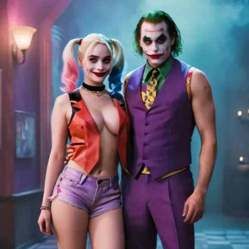 halloween costumes,supercouple,costumes,comic characters,supercouples,arkham,jokers,joker,harley quinn,halloween 2019,cosplay image,supervillains,puddin,villified,cirkus,cosplayers,battaini,cosplay,co