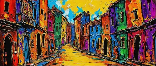 colorful city,montmartre,galata,narrow street,oil pastels,bordeaux,marseille,intense colours,aix-en-provence,vibrant color,lyon,paris,watercolor paris,the cobbled streets,painting technique,vibrant,color,toulouse,colorful life,art painting,Art,Artistic Painting,Artistic Painting 42