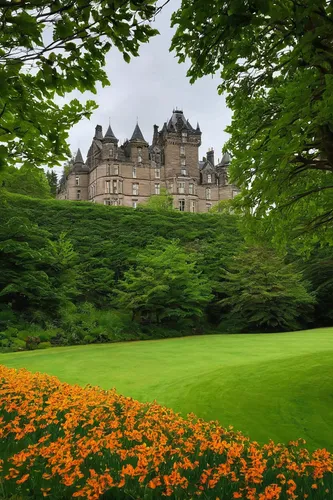 scottish folly,gleneagles hotel,dunrobin,scotland,castle bran,the old course,old course,national trust,edinburgh,scottish golf,drum castle,fairytale castle,aberdeenshire,chateau,north of scotland,fairy tale castle,stately home,manicured,dalkeith variety,castle park,Conceptual Art,Oil color,Oil Color 17