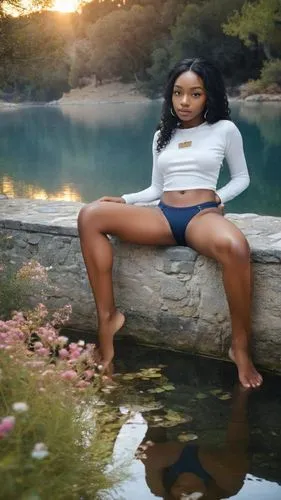 photoshoot with water,lakeisha,ayanda,the body of water,khia,body of water