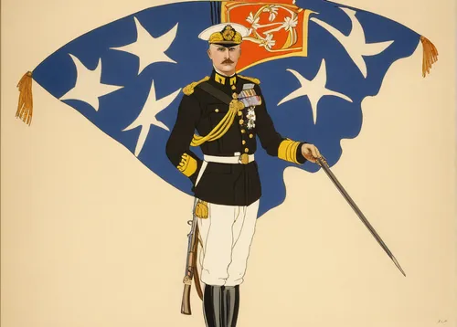 military organization,military officer,naval officer,prussian,united states army,colonel,non-commissioned officer,federal army,admiral von tromp,flag staff,civil defense,military rank,brigadier,military person,military uniform,pennant,cavalry trumpet,the sandpiper general,orders of the russian empire,french foreign legion,Illustration,Retro,Retro 26