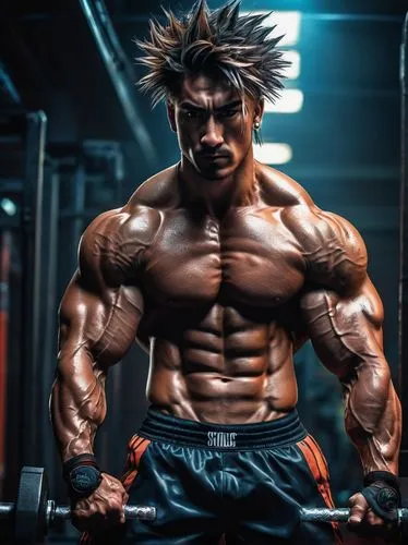 akuma,trenbolone,yujiro,ulpiana,clenbuterol,physiques,bodybuilding,ryu,kazuya,yohei,prohormone,body building,kurita,tabata,citrulline,kenshiro,edge muscle,dextrin,baki,goku,Illustration,American Style,American Style 12