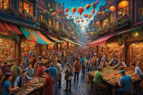 grand bazaar,hippy market,the market,large market,world digital painting,medieval market,souk,marketplace,market,souq,vendors,stalls,market introduction,principal market,shopping street,colorful city,spice market,fruit market,watercolor shops,bazaar,Conceptual Art,Daily,Daily 23