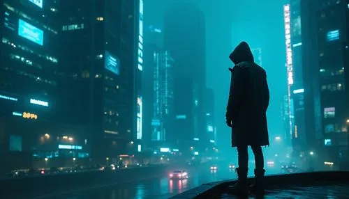 bladerunner,cyberpunk,noir,nightstalkers,man silhouette,dystopian,vigilante,shinjuku,protagonist,wanderer,the wanderer,nacht,tokyo city,akira,sentinel,transistor,oxenhorn,matrix,4k wallpaper,film noir,Photography,General,Realistic