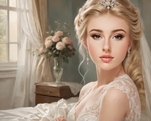 blonde in wedding dress,romantic portrait,white rose snow queen,bridal clothing,bridal,fairy tale character,fantasy portrait,bridal dress,romantic look,wedding dress,fantasy picture,cinderella,wedding dresses,jessamine,debutante,white lady,miss circassian,bride,fairy queen,wedding gown