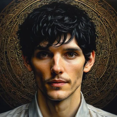 fantasy portrait,portrait background,htt pléthore,barton,man portraits,lokportrait,romantic portrait,lincoln blackwood,joseph,greek god,artistic portrait,artist portrait,merlin,jack rose,benedict herb,portrait of christi,robert harbeck,sherlock,portrait,male elf,Illustration,Realistic Fantasy,Realistic Fantasy 08