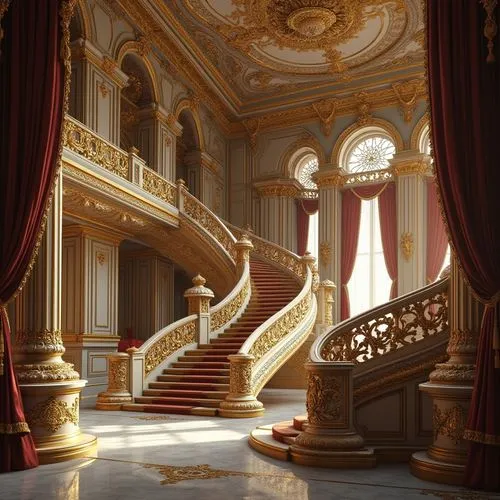 staircase,outside staircase,staircases,ornate room,winding staircase,neoclassical,europe palace,mikhailovsky,grandeur,royal interior,ornate,opulence,cochere,stairway,opulent,peterhof palace,old opera,theater stage,the palace,baroque,Photography,General,Realistic