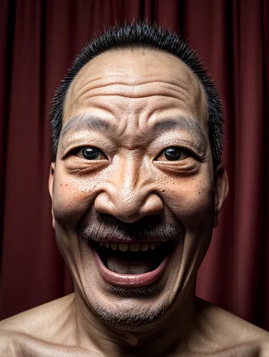 man portraits,laughing buddha,portrait photography,portrait photographers,buddhist monk,luo han guo,dai pai dong,miyeok guk,dentures,xing yi quan,hon khoi,laughter,tan chen chen,elderly man,mongolian wrestling,chonmage,asian woman,ron mueck,face portrait,kai yang,Realistic,Foods,Szechuan Chicken