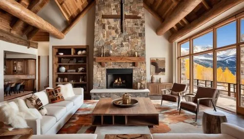 alpine style,fire place,the cabin in the mountains,house in the mountains,luxury home interior,chalet,house in mountains,family room,fireplaces,fireplace,living room,wooden beams,livingroom,beautiful home,log home,contemporary decor,modern living room,sitting room,log cabin,home interior,Art,Artistic Painting,Artistic Painting 45