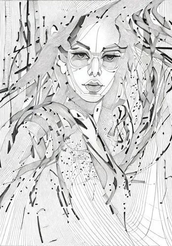 fashion illustration,wireframe graphics,wireframe,veil,comic halftone woman,digiart,digital art,scribble lines,line drawing,digital artwork,frame drawing,digital drawing,mono line art,digital creation,white figures,digital,masquerade,line-art,woman thinking,camera drawing,Design Sketch,Design Sketch,Fine Line Art