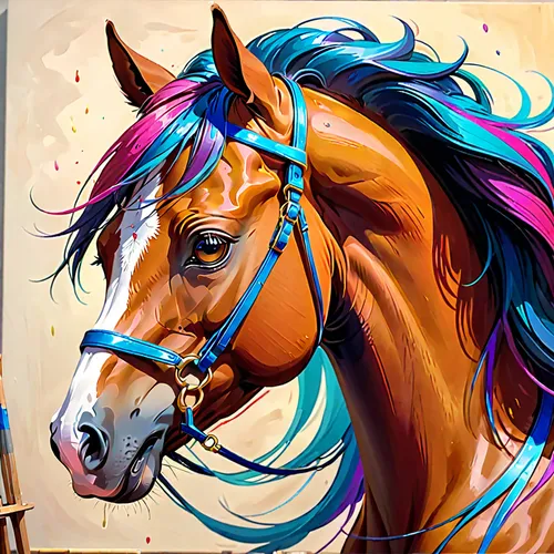 colorful horse,painted horse,equine,portrait animal horse,carnival horse,dream horse,racehorse,horse,arabian horse,beautiful horses,quarterhorse,equines,a horse,carousel horse,horses,mustang horse,young horse,weehl horse,draft horse,thoroughbred arabian,Anime,Anime,General