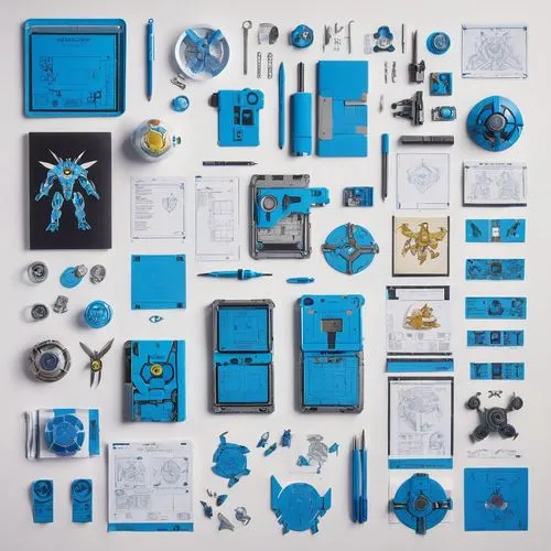 blueprints,scrapbook supplies,blueprint,blueprinting,toolkits,components,miniaturist,infographic elements,nautical paper,cyanotype,catalog,unassembled,assemblages,flat lay,blue print,disassembled,shades of blue,disassembles,catalogue,toolworks,Unique,Design,Knolling